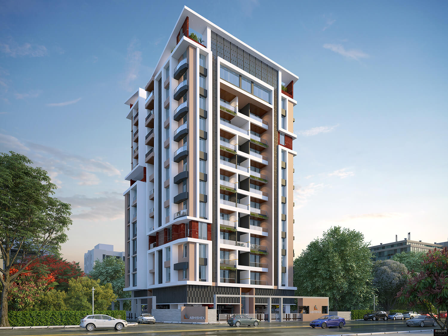 Exterior view of Abhishek by SK Fortune Group